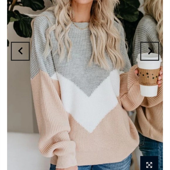 NEW✨ Colorblock Handmade Knitted Loose Sweater - Picture 8 of 8